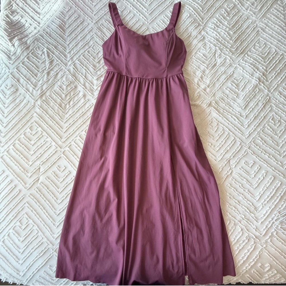 Halara Burgundy Twist Back Midi Dress | M